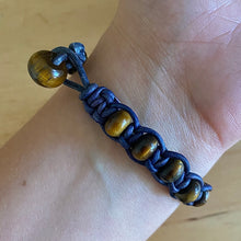 Load image into Gallery viewer, Tiger’s Eye Bracelet, Leather
