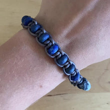 Load and play video in Gallery viewer, Lapis Lazuli Bracelet, Leather
