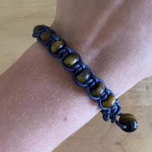 Load and play video in Gallery viewer, Tiger’s Eye Bracelet, Leather
