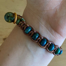 Load image into Gallery viewer, Chrysocolla Bracelet, Leather
