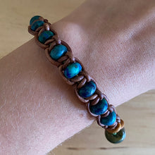 Load image into Gallery viewer, Chrysocolla Bracelet, Leather
