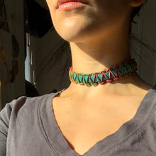 Load image into Gallery viewer, Leather Quartz Crystal Choker
