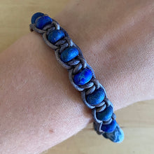 Load image into Gallery viewer, Lapis Lazuli Bracelet, Leather
