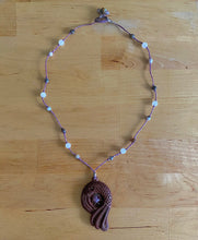 Load image into Gallery viewer, Carved Wooden Eagle and Amethyst Necklace
